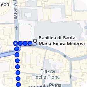 Itinenari per Basilica di Santa Maria Sopra Minerva, Roma