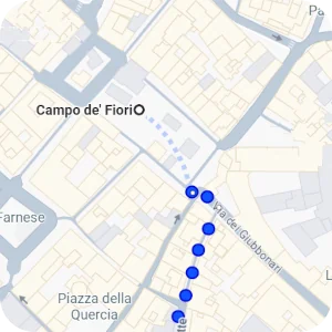 Itinenari per Campo dei Fiori, Roma