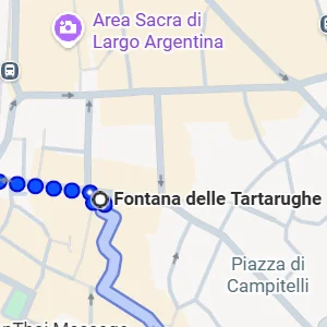 Itinenari per Fontana delle Tartarughe, Roma
