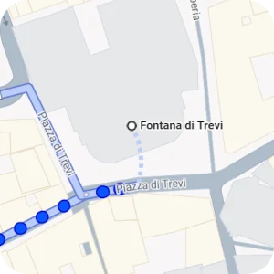 Itinenari per Fontana di Trevi, Roma