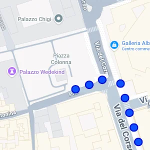 Itinenari per Galleria Alberto Sordi, Roma