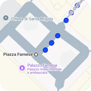 Itineraries for  Piazza Farnese, Rome
