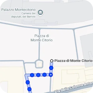 Itinenari per Palazzo Montecitorio, Roma