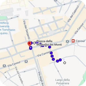 Itinenari per Piazza Santa Maria dei Monti, Roma