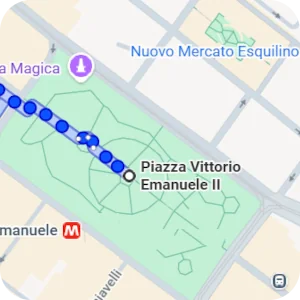 Itinenari per Piazza Vittorio Emanuele II, Roma