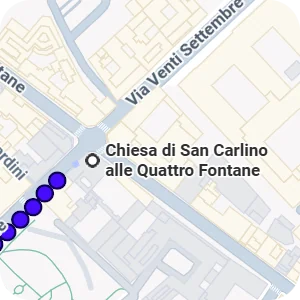 Itinenari per San Carlo alle Quattro Fontane, Roma