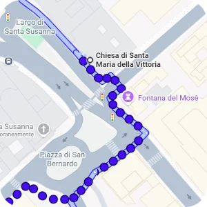 Itinenari per Chiesa di Santa Maria della Vittoria, Roma